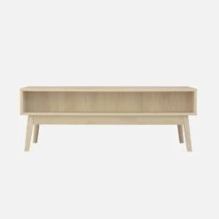 Table Basse Scandinave Décor Bois Rainuré 2 Niches, 1 Tiroir Couleur : Naturel -Sweeek ilincoftable 86ce939c06698af09add3f5ba1d69842