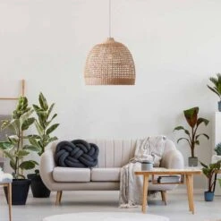 Suspension En Rotin Naturel Ø53cm -Sweeek ilumcub53rot cc36d232c27105b3e2ae59fe781e4ec4