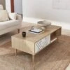 Table Basse Effet Bois Naturel Couleur : Blanc -Sweeek imkcoftablewh fe94fa21c46f7789040b7b034124e359