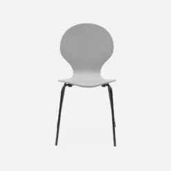 Chaise Rétro Empilables, Bois Et Contreplaqué (lot De 4) Couleur : Gris -Sweeek inaochrx4gy 5dfc5c443aa20205fa84aab04f663c7c