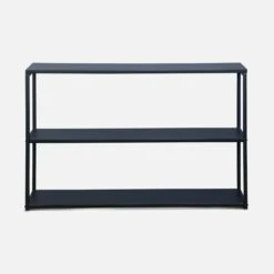 Etagère Bibliothèque Industrielle Basse Métal Noir 3 Niveaux -Sweeek indubkc120bk db4835807b5be8d507c7ad3198403c12