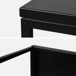 Table Basse Noir En Métal - Industrielle -Sweeek indusqct80bk 2e5105808aad678cb28e6c46dbc56595