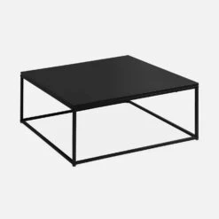 Table Basse Noir En Métal - Industrielle -Sweeek indusqct80bk fbaabf14b6589485d5c6ceb2c5ced7a3