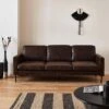 Canapé 3 Places Simili Cuir Microfibres Pieds Métal -Sweeek inysofa3pumfbn 664223cc9299c74aeff120867f252c3b