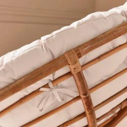 Fauteuil Papasan En Rotin Avec Coussin Ø113cm -Sweeek ipalchr113nat b125b9e7d59d87b6fb385d473cda6f35