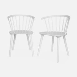 Chaise à Barreaux En Bois Et Contreplaqué (lot De 2) Couleur : Blanc -Sweeek ipauchrx2wh 7612a5b0836809d6bca5e7cdfca7747b