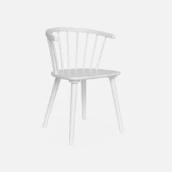 Chaise à Barreaux En Bois Et Contreplaqué (lot De 2) Couleur : Blanc -Sweeek ipauchrx2wh f37aa87cc8cf374c30a15a464b59a05d