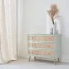 Commode Effet Bois Et Cannage 3 Tiroirs Couleur : Vert Céladon -Sweeek irat3dcabgc e8e3b7eec571a7b48cb308d5a4eb4e88