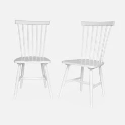 Chaise Bois D'hévéa (lot De 2) Couleur : Blanc -Sweeek iromchrx2wh ec268dd196ce3c85aaae50977c1a759d