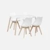 Table à Manger Scandinave Pieds Bois 4 Chaises -Sweeek iscadinsetwh 0c7ecff39e8fa96a40b0aecfc9626d1d