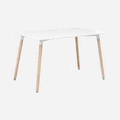 Table à Manger Scandinave Pieds Bois 4 Chaises -Sweeek iscadinsetwh d20439336a48eee0a5d2e248165ff8a5