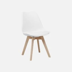 Table à Manger Scandinave Pieds Bois 4 Chaises -Sweeek iscadinsetwh e7dd071f338bae8e34e3bc39c5f797d9