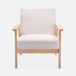 Fauteuil Scandinave Bois Et Tissu Couleur : Crème -Sweeek iskacls1bg 07ac1c120d7ef1c38009482cbe321a5e
