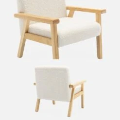 Fauteuil Scandinave Enfant Bois D'hévéa Couleur : Blanc -Sweeek iskakid1bcl 76297d910845d2683393ce73c5405ea3