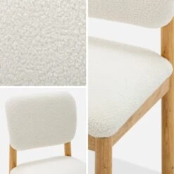 Chaises Bois D'hévéa Et Revêtement Bouclette (lot De 2) -Sweeek iswachrx2bcl 4309a582bf33b67dc9c9d1a6e7f0925d