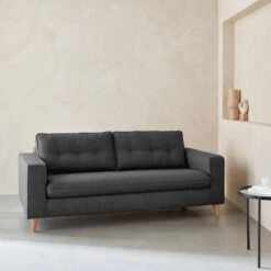 Canapé Lit Convertible 3 Places Avec Matelas 12cm - Fabriqué En France Couleur : Anthracite -Sweeek itlsbedsofaat 88b9a5ed93d7c81452be74fdadc32e97