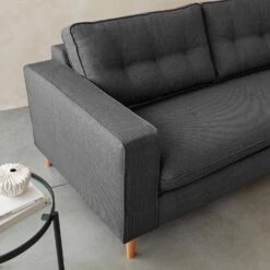 Canapé Lit Convertible 3 Places Avec Matelas 12cm - Fabriqué En France Couleur : Anthracite -Sweeek itlsbedsofaat f92a0d4af5271a9834bed89181034dfd