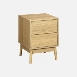 Table De Chevet Effet Bois Deux Tiroirs -Sweeek iwdbedside 225052c54515bebc44dabbc805956536