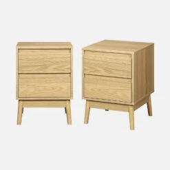 Table De Chevet Effet Bois Deux Tiroirs (lot De 2) -Sweeek iwdbesidex2 2d647d2d0397b794b6efc667150250be