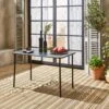 Table De Jardin Métal 4 Places Couleur : Anthracite -Sweeek mt120x70at 338669cd64e548a38db004f7cb455046