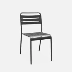 Table De Jardin Métal, 4 Chaises Couleur : Anthracite -Sweeek mt120x70r4at 87948e28b7d8d54170157c5c841253e7