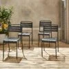 Chaise De Jardin En Acier (lot De 4) Couleur : Anthracite -Sweeek mtchrx4at 483b3d64743f385f352d2667b7f235da