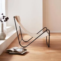 Fauteuil Relax En Toile, Structure Métal -Sweeek mtrlxkdecru aaae5dbed2c4db30793162b8c1ce02e0