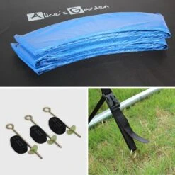 Trampoline 305cm Avec Pack D'accessoires + Tente De Camping -Sweeek pack305bludome 6841f3260a0002972a62b1e5a3d19aa9