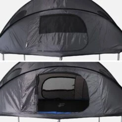 Trampoline 370 Avec Pack D'accessoires + Tente De Camping -Sweeek pack370bludome 1163a39ddd6a246f690ae558e8359061