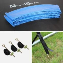 Trampoline 370 Avec Pack D'accessoires + Tente De Camping -Sweeek pack370bludome 996b4533382285e0b249a8f2f35865d8