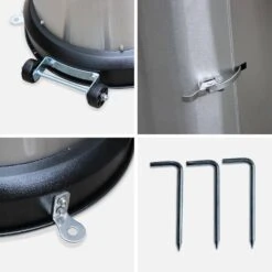 Lot De 2 Parasols Chauffants Gaz 12,5kW -Sweeek pc1104ssx2 8dd254996aa0e9ef89a59adfbb4f58e2