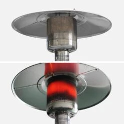 Lot De 2 Parasols Chauffants Gaz 12,5kW Couleur : Gris -Sweeek pc1204gyx2 9b3a074dbcda18d424cd6c480b0257e5