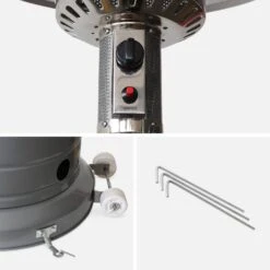 Lot De 2 Parasols Chauffants Gaz 13kW -Sweeek pc12kdsgyx2 fb57839ddade5820c5cd87191091d1a5