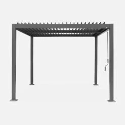 Pergola Bioclimatique, Aluminium Et Acier, 3x3 M, Lames Orientables -Sweeek pgbcslc3x3at caf398f090af62891ea429eb17fbb4c9