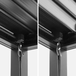 Pergola Bioclimatique, Aluminium Et Acier, 3x3 M, Lames Orientables -Sweeek pgbcslc3x3at df81c84bfbbbd84467f31729665df3b2