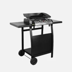 Plancha Gaz 2 Brûleurs Inox 5kW Avec Chariot -Sweeek ph1002trolley 9ab1ad909035b8cbfa8e74fcdd6ef628