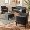 Salon De Jardin Imitation Rotin 5 Places -Sweeek plk3101bkgy e5213f88b8d2655878f2466c222c7283
