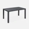 Table De Jardin Résine De Synthèse 4 à 6 Places -Sweeek plktbl150bk 5e46cbd2c9bfca057787a7cc7417ffe2