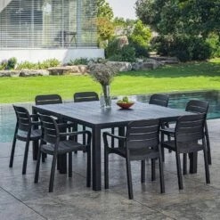 Table De Jardin Modulable Résine De Synthèse 4 à 10 Places -Sweeek plktbl150bkx2 1f8277fcacacf4f4585308d0ebe51e30