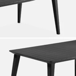 Table De Jardin Extensible Résine De Synthèse 6 à 10 Places Couleur : Graphite -Sweeek plktbl240bk a4e7ef21881f40c50888530ad9ce750c