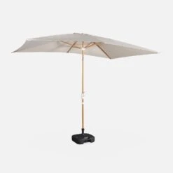 Parasol Rectangulaire 2x3m, Mât Effet Bois Couleur : Sable -Sweeek pu2x3wdsand c90c42456ca6b8a52a12247d0a32bffa