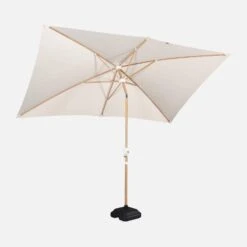 Parasol Rectangulaire 2x3m, Mât Effet Bois Couleur : Sable -Sweeek pu2x3wdsand d45125f92097004995f8f87772f89cf6