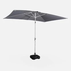 Parasol Rectangulaire 2x3m, Aluminium Anodisé Couleur : Gris -Sweeek puano2x3gy 35286d9415b52d2e925bcc7c47e24688