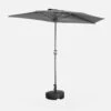 Demi-parasol Pour Balcon 2.5m Couleur : Gris -Sweeek puhalf250gy 9903a712dadbf15739df749e597cbd37