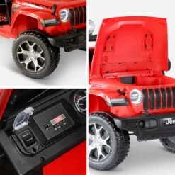Voiture électrique Enfant JEEP 12V, 1 Place Couleur : Rouge -Sweeek rocjeepwrcred 737b429067b671e70551bc85b139bf03