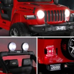Voiture électrique Enfant JEEP 12V, 1 Place Couleur : Rouge -Sweeek rocjeepwrcred bd45b2fc7225858f59f48dca5c6653e4