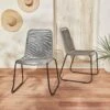 Chaise Jardin En Corde Empilable (lot De 2) Couleur : Gris Clair -Sweeek ropechrx2lgy 9f9d2510d31d3d39485558c34a055fd4