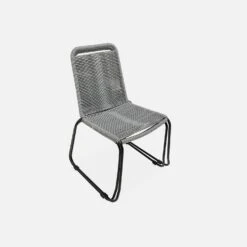 Chaise Jardin En Corde Empilable (lot De 2) Couleur : Gris Clair -Sweeek ropechrx2lgy ed2090622bc5ddfe98e6686936f5ced7
