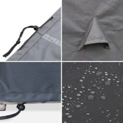 Table De Jardin Vasto 12 Et Sa Housse Couleur : Noir / Gris -Sweeek salon de jardin 8 12 places vasto avec housse de protection coloris noir coussins gris table encastrable 249fe03647683a976449b94e00f9aba7