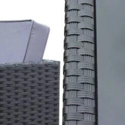 Table De Jardin Vasto 12 Et Sa Housse Couleur : Noir / Gris -Sweeek salon de jardin 8 12 places vasto avec housse de protection coloris noir coussins gris table encastrable 60b630e4b7ebcbcb8e48fa2a094e3d77